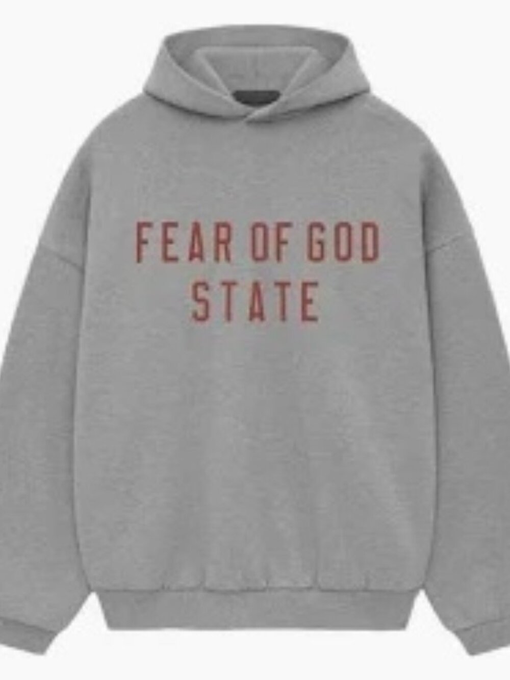 ESSENTIALS Fear Of God State 2024 Fleece Hoodie in Dark Heather grey